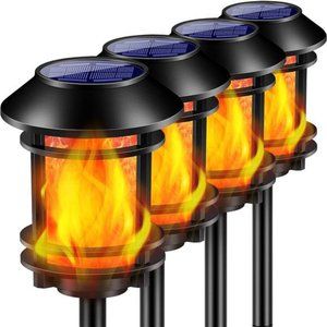 Solar Lights Outdoor Solar Torch Lights with Flickering Flame Waterproof Solar